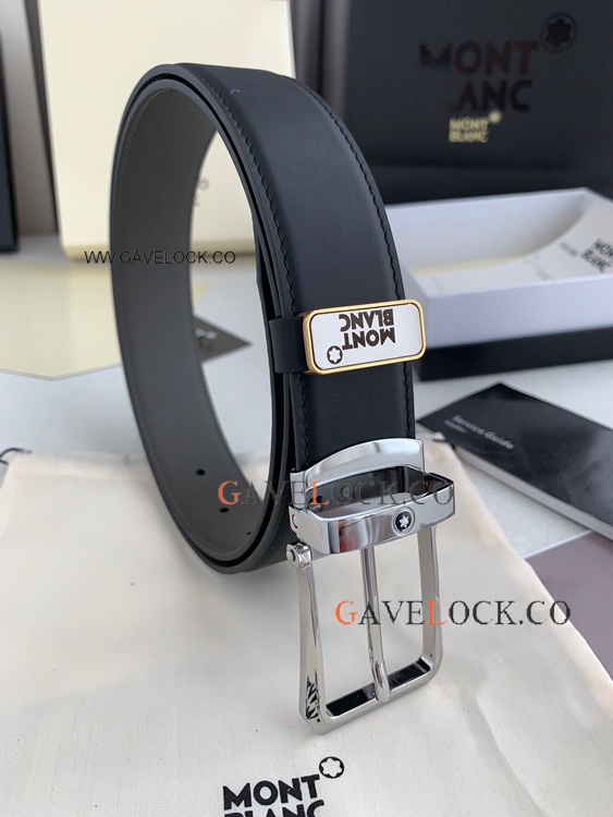 Montblanc Black&Elephant Grey Reversible belt Accessories